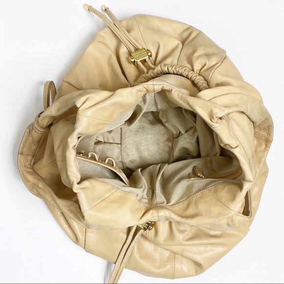 Badgley Mischka Leather Hobo Bag Tan - Picture 5 of 16